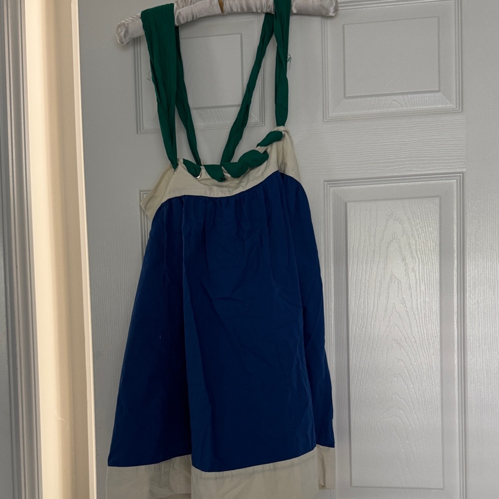 Anthropologie Blue and Green Mini Dress
